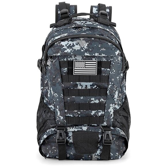 Tactical Backpack for Men Hiking Day Pack Molle Military Black Digital Camo